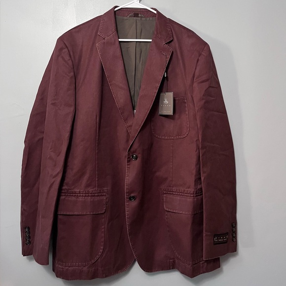 NWT Kroon Harrison Vintage Wash Cotton Sport Coat in Red - Picture 1 of 13